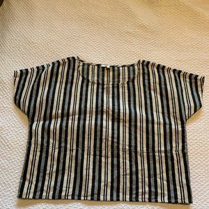 Madewell striped linen tee shirt top